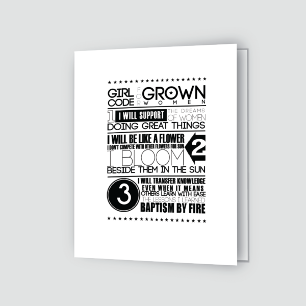 Girl Code Greeting Card | White