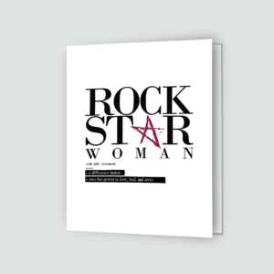 rockstar woman greeting card