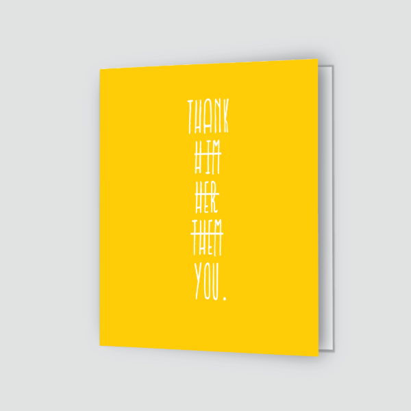 Thank You Greeting Card | Yellow