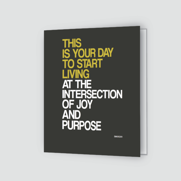 joy and purpose greeting card - black