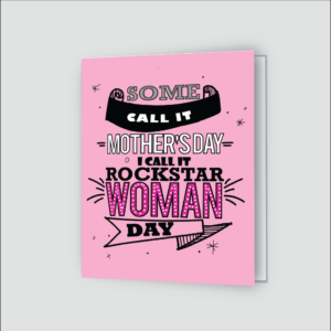 mothers day greeting card - pink-white