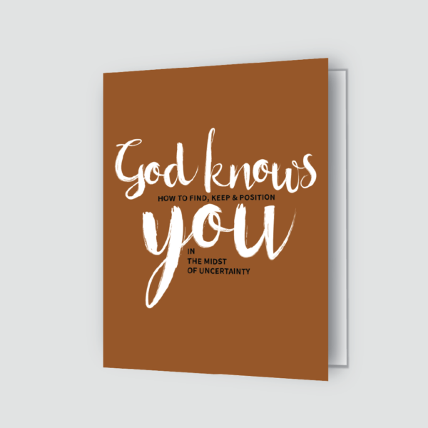 Brown- God knows greeting card