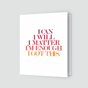 i can, i will greeting card - multicolor