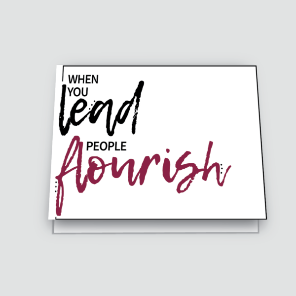 lead and flourish greeting card