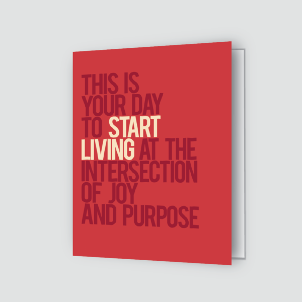 joy and purpose greeting card - red