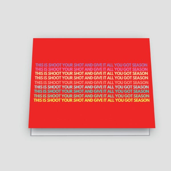 Red - Give it all you got greeting card