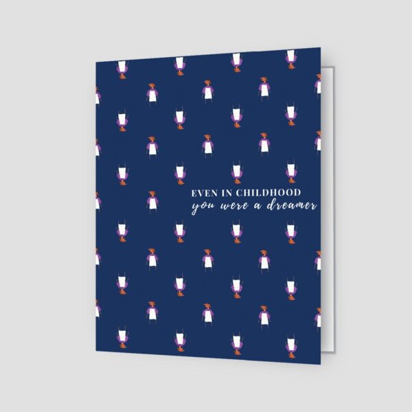 graduation greeting card - navy