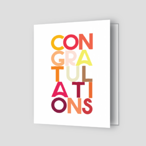 Congratulations greeting card