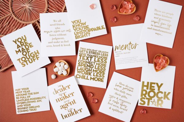 Gold Foil Assorted Greeting Cards - Pack of 10